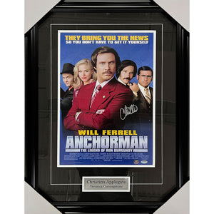 Christina Applegate Framed Autographed "Anchorman" 11X17 Movie Poster