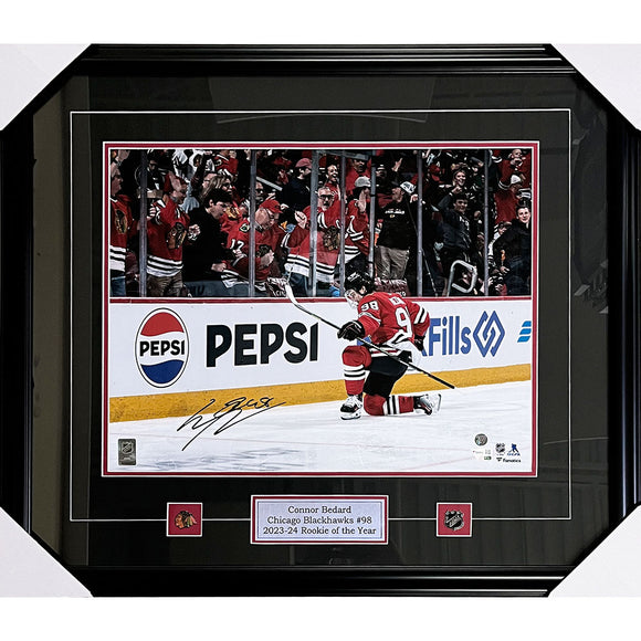 Connor Bedard Framed Autographed Chicago Blackhawks 16X20 Photo