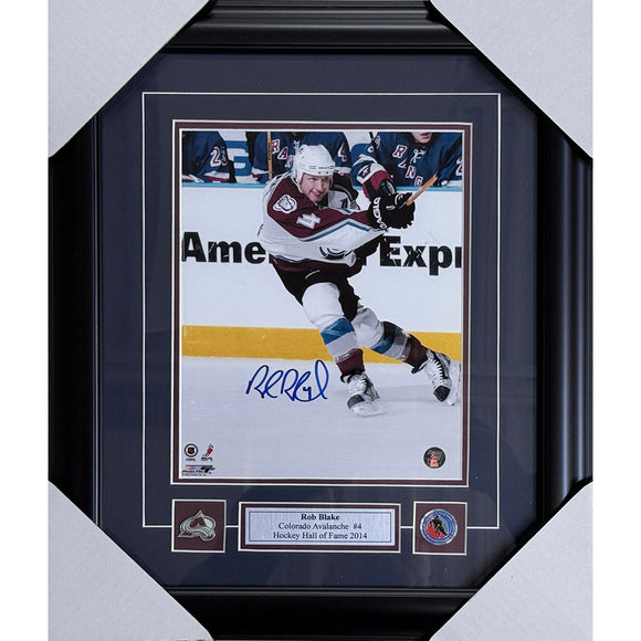 Rob Blake Framed Autographed Colorado Avalanche 8X10 Photo