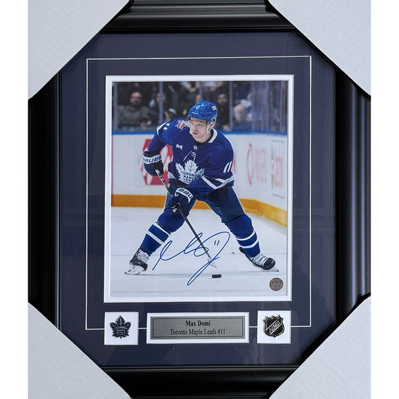 Max Domi Framed Autographed Toronto Maple Leafs 8X10 Photo