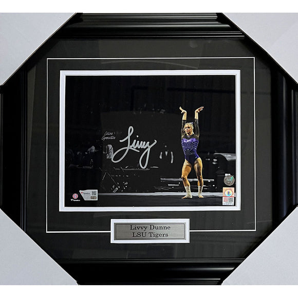 Livvy Dunne Framed Autographed 8X10 Photo