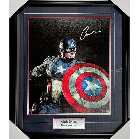 Chris Evans Framed Autographed 