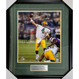 Brett Favre Framed Autographed Green Bay Packers 16X20 Photo