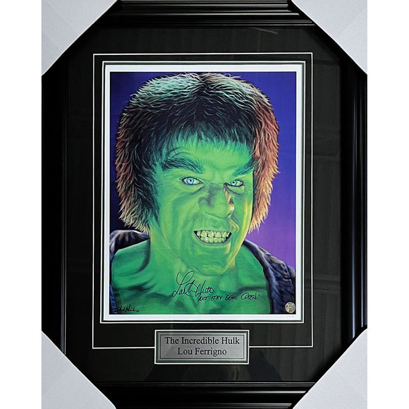 Lou Ferrigno Framed Autographed 11X14 Photo