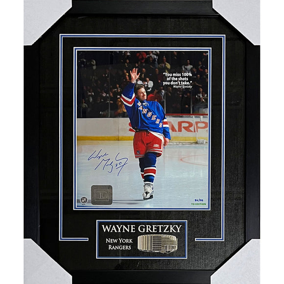 Wayne Gretzky Framed Autographed New York Rangers 11X14 Photo