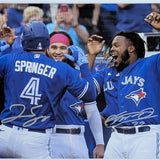 George Springer/Vladimir Guerrero Jr.  Framed Autographed Toronto Blue Jays 8X10 Photo