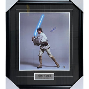 Mark Hamill Framed Autographed "Star Wars" 16X20 Photo (Posed)