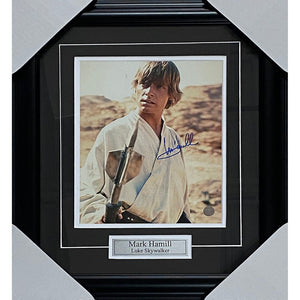 Mark Hamill Framed Autographed "Star Wars" 8X10 Photo