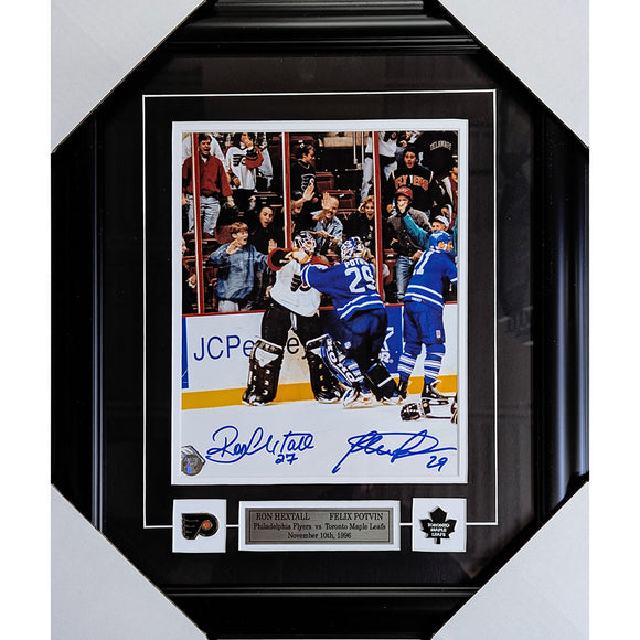 Felix Potvin/Ron Hextall Framed Autographed 8X10 Combo Photo