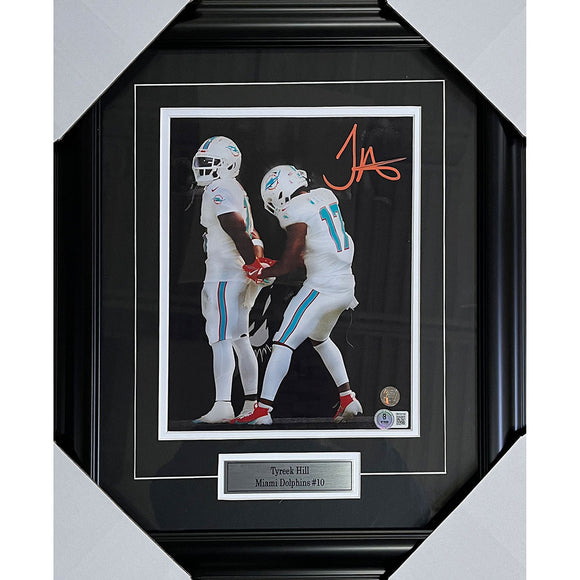 Tyreek Hill Framed Autographed Miami Dolphins 8X10 Photo (Orange)