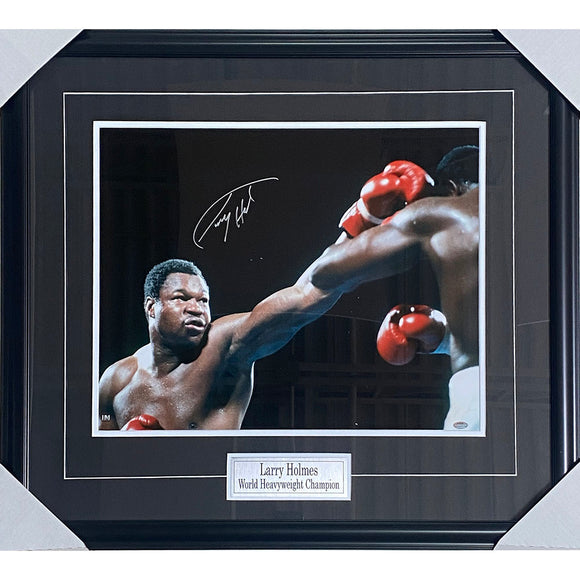 Larry Holmes Framed Autographed 16X20 Photo