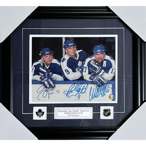 "The Hound Line" Framed Autographed Toronto Maple Leafs 8X10 Photo