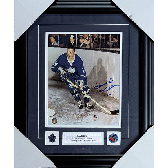 Dave Keon Framed Autographed Toronto Maple Leafs 8X10 Photo