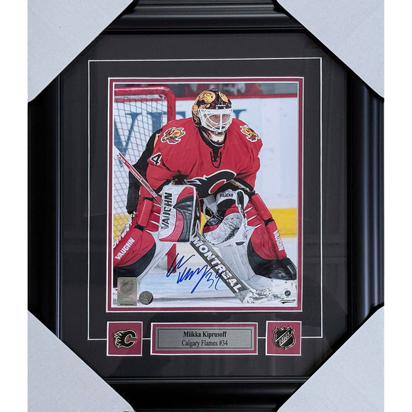 Miikka Kiprusoff Framed Autographed Calgary Flames 8X10 Photo