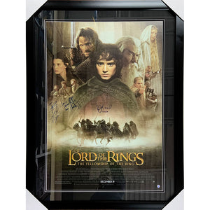 "Lord of the Rings - The Fellowship of the Rings" Framed Autographed 24X36 Movie Poster