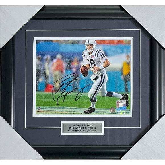 Peyton Manning Framed Autographed Indianapolis Colts 8X10 Photo