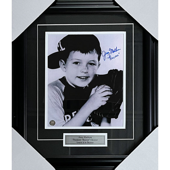 Jerry Mathers Framed Autographed 8X10 Photo