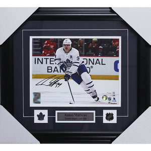 Auston Matthews Framed Autographed Toronto Maple Leafs 8X10 Photo