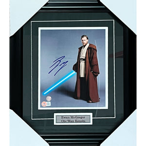 Ewan McGregor Framed Autographed "Star Wars" 8X10 Photo