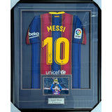 Lionel Messi Framed Autographed FC Barcelona Jersey