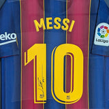 Lionel Messi Framed Autographed FC Barcelona Jersey