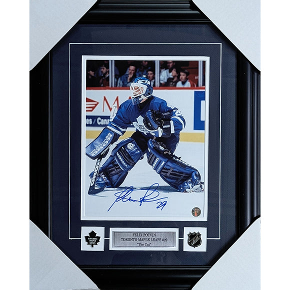 Felix Potvin Framed Autographed Toronto Maple Leafs 8X10 Photo