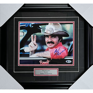 Burt Reynolds (deceased) Framed Autographed "Smokey and the Bandit" 8X10 Photo