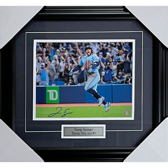 George Springer Framed Autographed Toronto Blue Jays 8X10 Photo