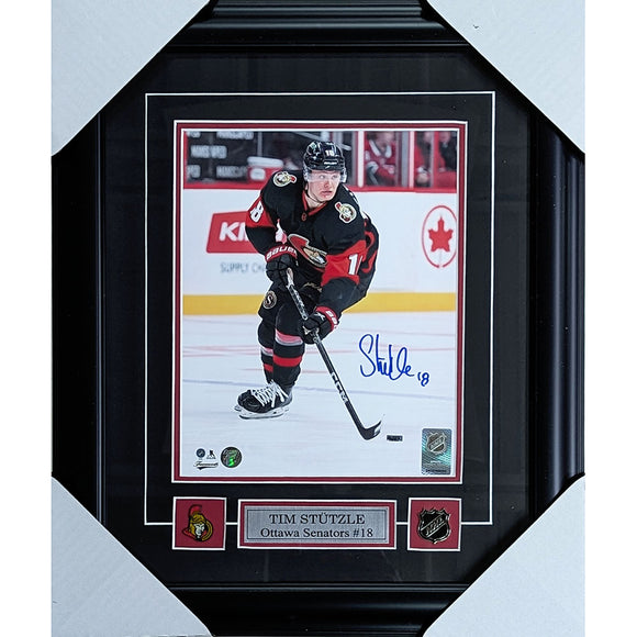 Tim Stutzle Framed Autographed Ottawa Senators 8X10 Photo