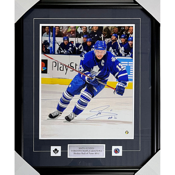 Mats Sundin Framed Autographed Toronto Maple Leafs 16X20 Photo