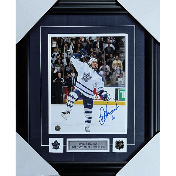 Darcy Tucker Framed Autographed Toronto Maple Leafs 8X10 Photo