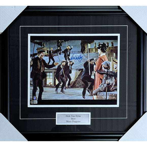 Dick Van Dyke Framed Autographed 'Mary Poppins' 11X14 Photo