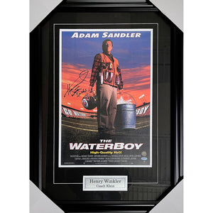 Henry Winkler Framed Autographed "The Waterboy" 11X17 Movie Poster