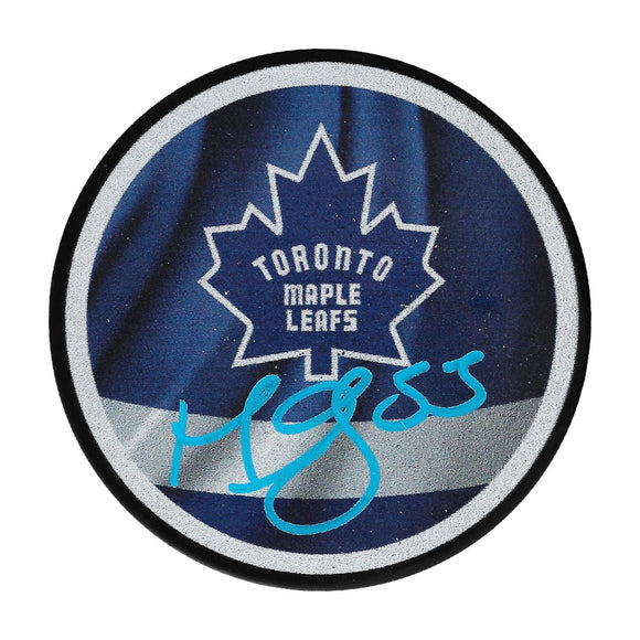Mark Giordano Autographed Toronto Maple Leafs Reverse Retro Puck