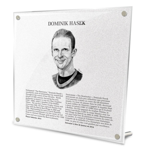 NHL Legends HOF Plaque - Dominik Hasek