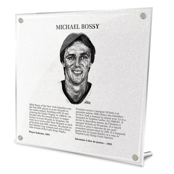NHL Legends HOF Plaque - Mike Bossy