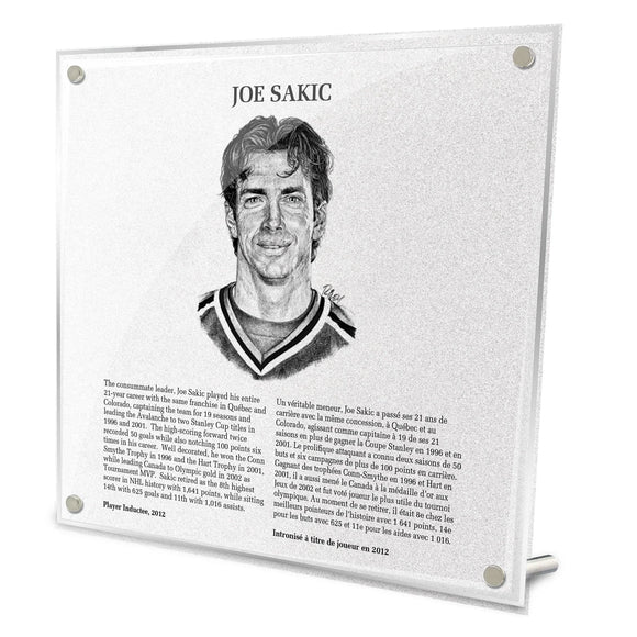 NHL Legends HOF Plaque - Joe Sakic