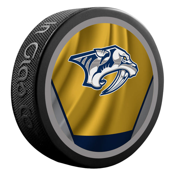 Pre-Order - Juuse Saros Autographed Nashville Predators Reverse Retro Puck