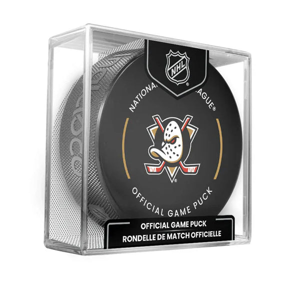 Pre-Order - Cutter Gauthier Autographed Anaheim Ducks Official Game Puck