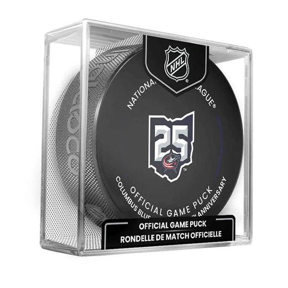 Columbus Blue Jackets 25th Anniversary Official Game Model Puck