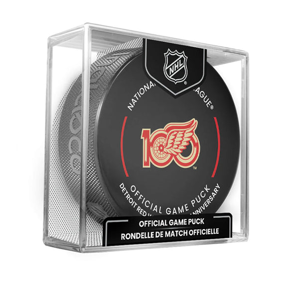 Detroit Red Wings 100th Anniversary Official Game Model Puck