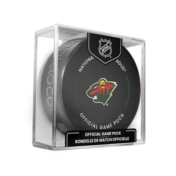 Pre-Order - Brock Faber Autographed Minnesota Wild Official Game Puck