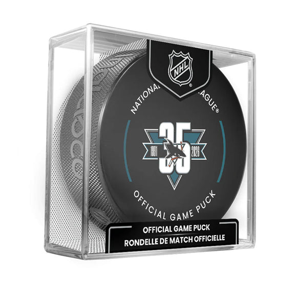 San Jose Sharks 35th Anniversary Official Game Model Puck