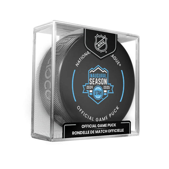 Pre-Order - Clayton Keller Autographed Utah Hockey Club Inaugural Season Official Game Puck