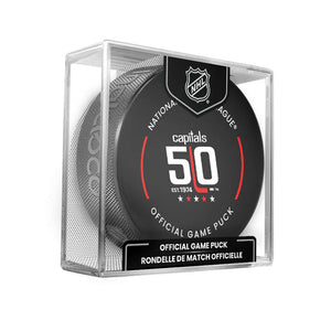 Washington Capitals 50th Anniversary Official Game Model Puck