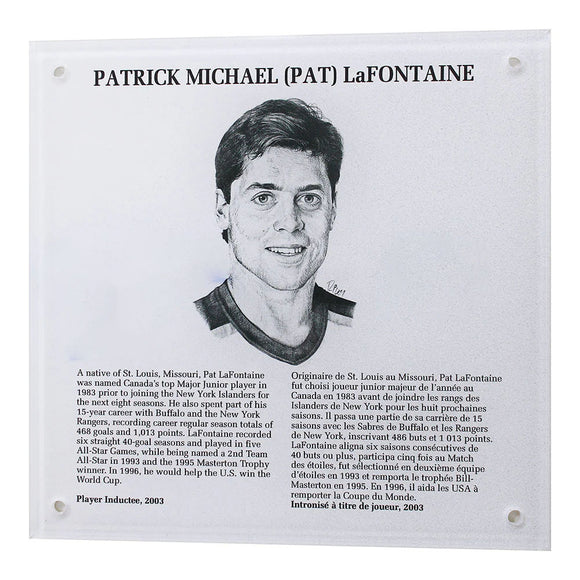 NHL Legends HOF Plaque - Pat LaFontaine