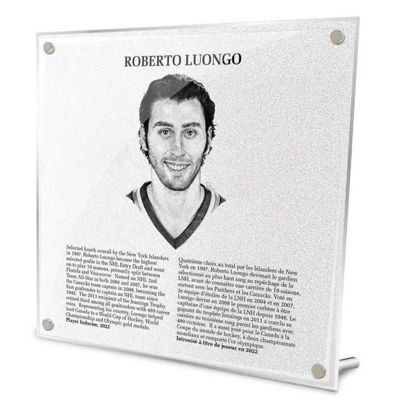 NHL Legends HOF Plaque - Roberto Luongo