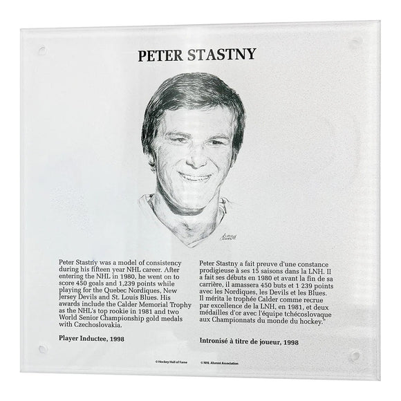NHL Legends HOF Plaque - Peter Stastny