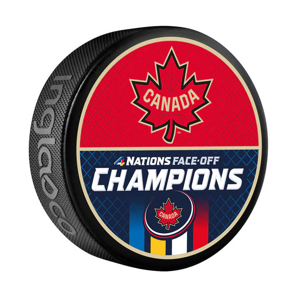 Pre-Order - 4 Nations Face-Off Champions Team Canada Souvenir Puck