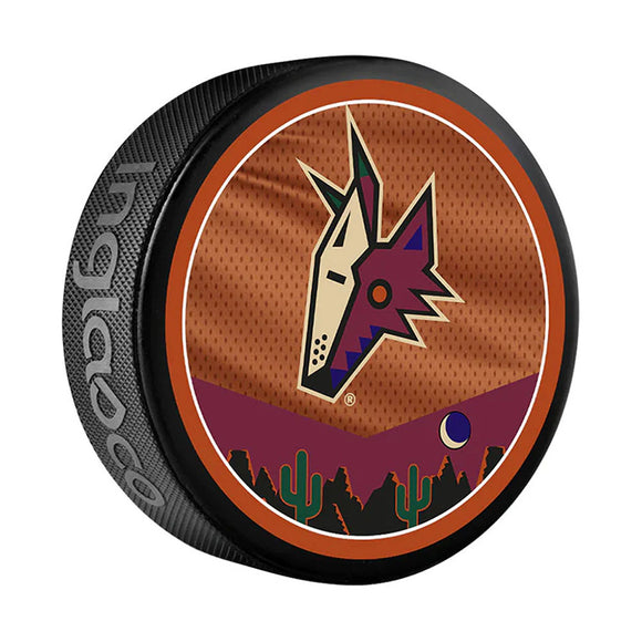 Pre-Order - Clayton Keller Autographed Arizona Coyotes Reverse Retro Puck